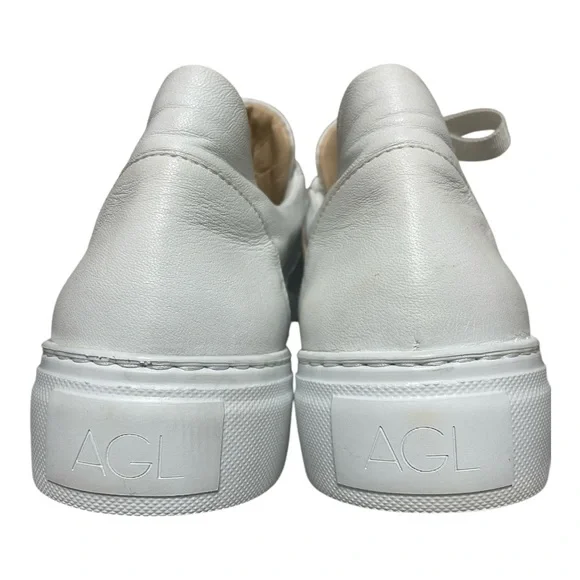 AGL Italian Platform Sneakers Leather W10.5 - Picture 5 of 9